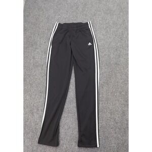 Adidas Track Pants Womens Medium Black White Stripes Climalite Athletic Logo Gym
